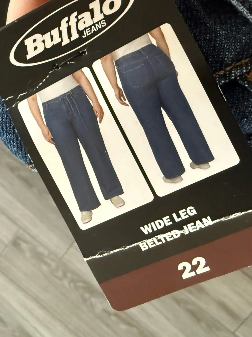 Buffalo Jeans| Belted Denim Jeans in wide Leg,100% cotton•••NWT,Plus size 22